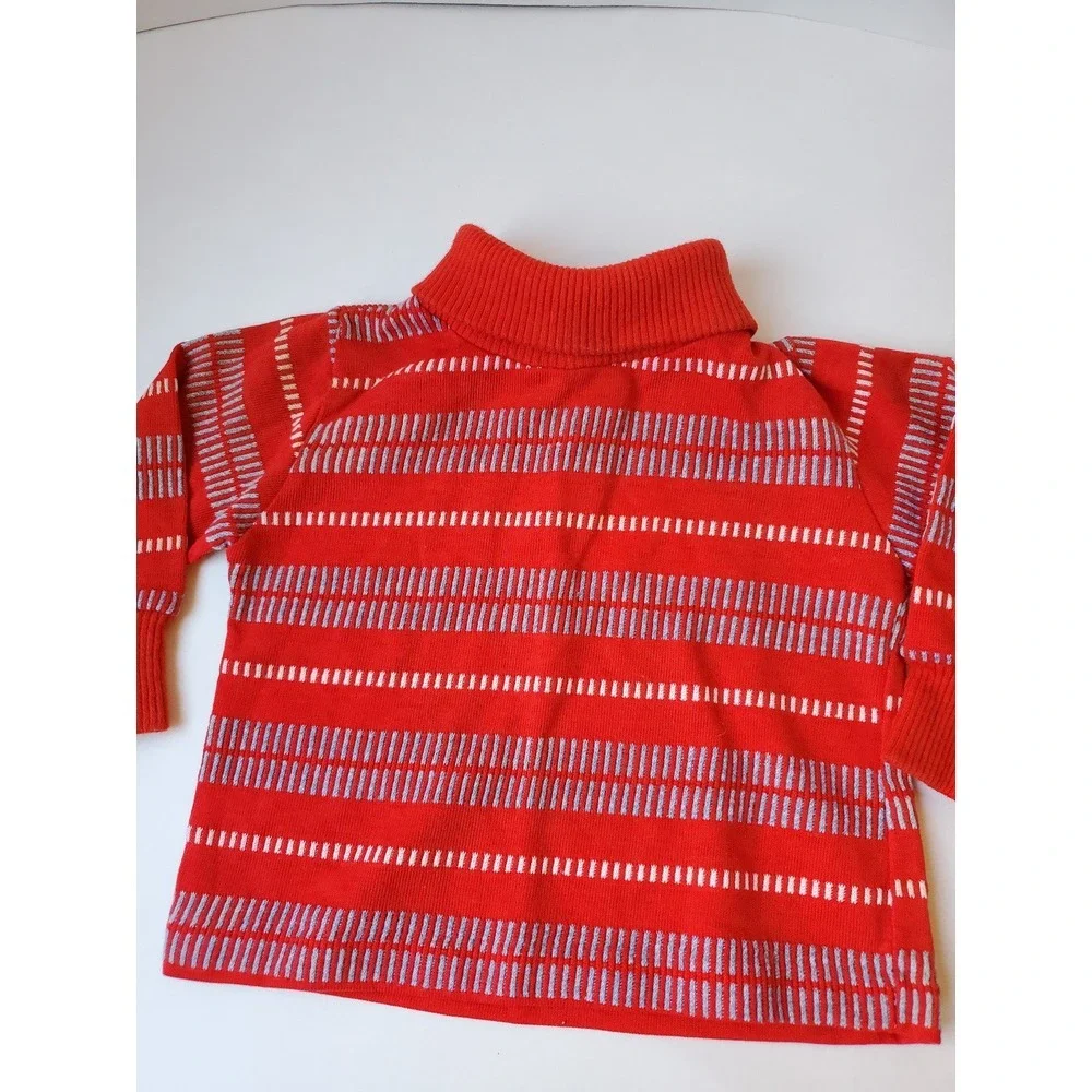 Kids Red Striped Long Sleeve Shirt Vintage Made In The‎ Usa Unisex Kidstuff 9 Mo